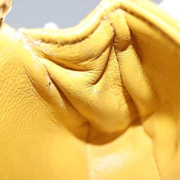 CHANEL Mini Mini Matelasse Charm Lamb Skin Yellow CC - Picture 15 of 16